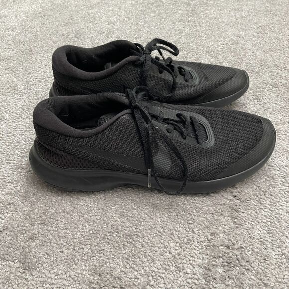 Nike Flex Experience RN7 Sneakers Shoes Womens 10Solid Black Lace Up Active Run - Picture 2 of 13